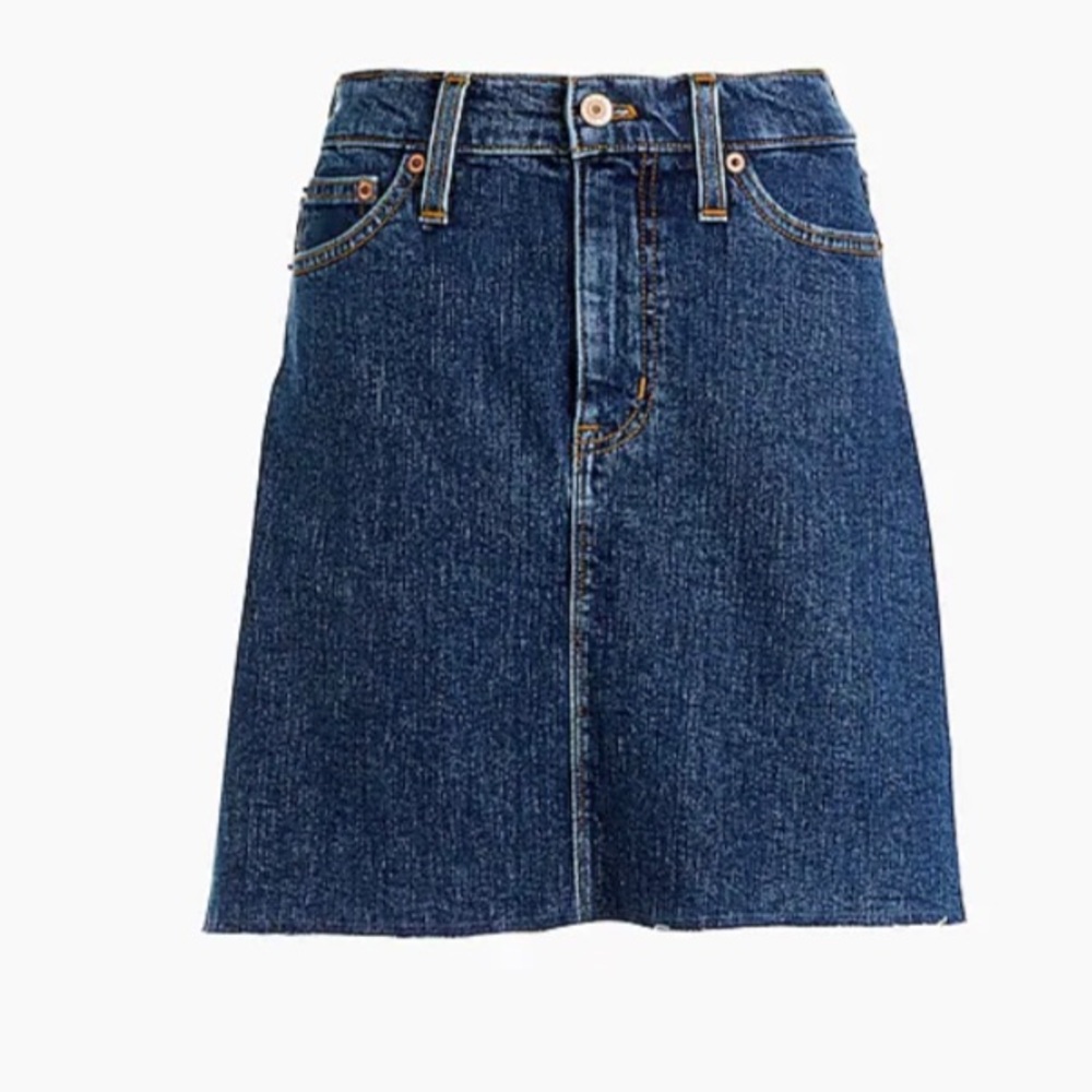 j Crew Denim Mini Skirt with frayed edge size 22W